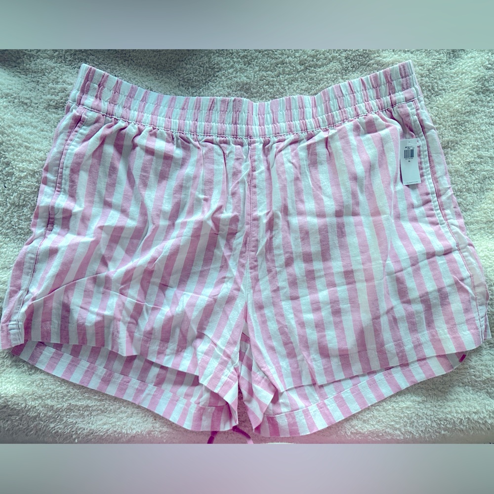 Old Navy Pink and White Striped Shorts, Size XL (NWT)
